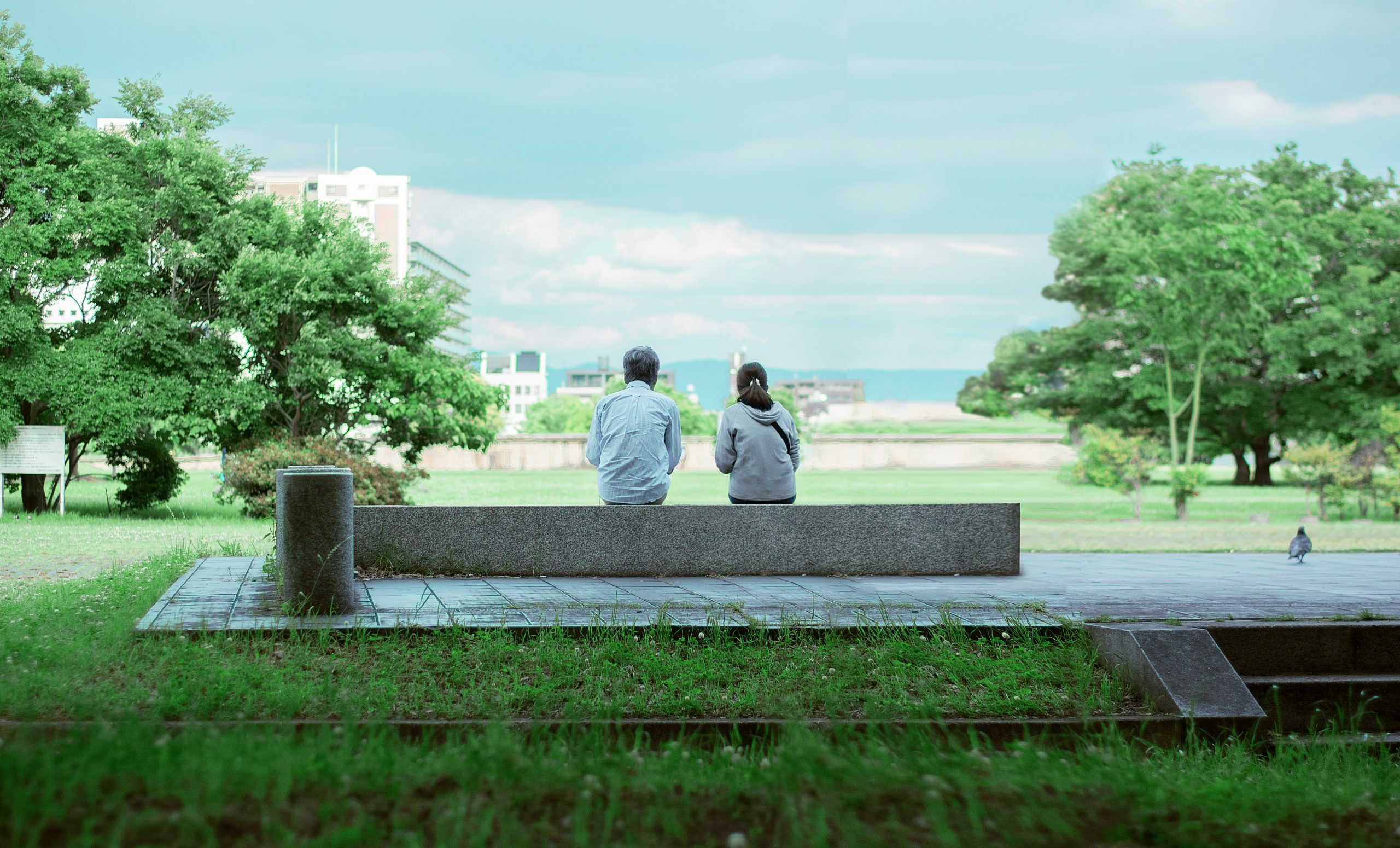 couple sitting on a bench
